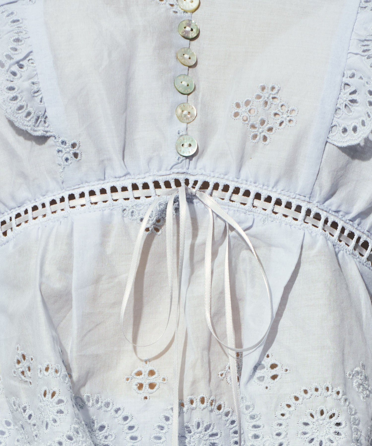 コットンボイルフラワーブラウス