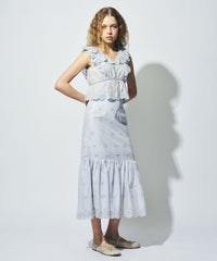 コットンボイルフラワースカート