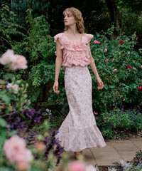 フルールラメシフォンスカート