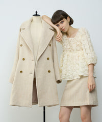 Herringbone Double Button Coat