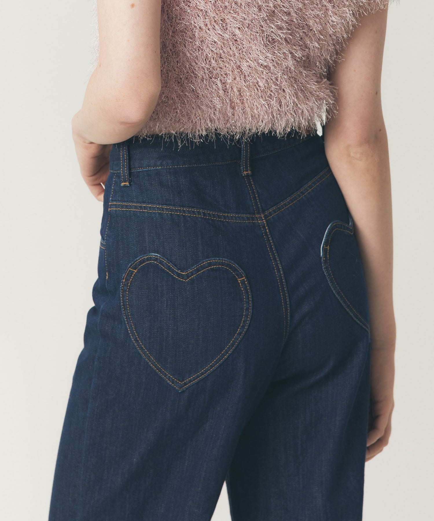 [Pre-order] Heart Pocket Denim Pants
