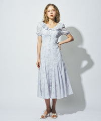 コットンボイルフラワーワンピース