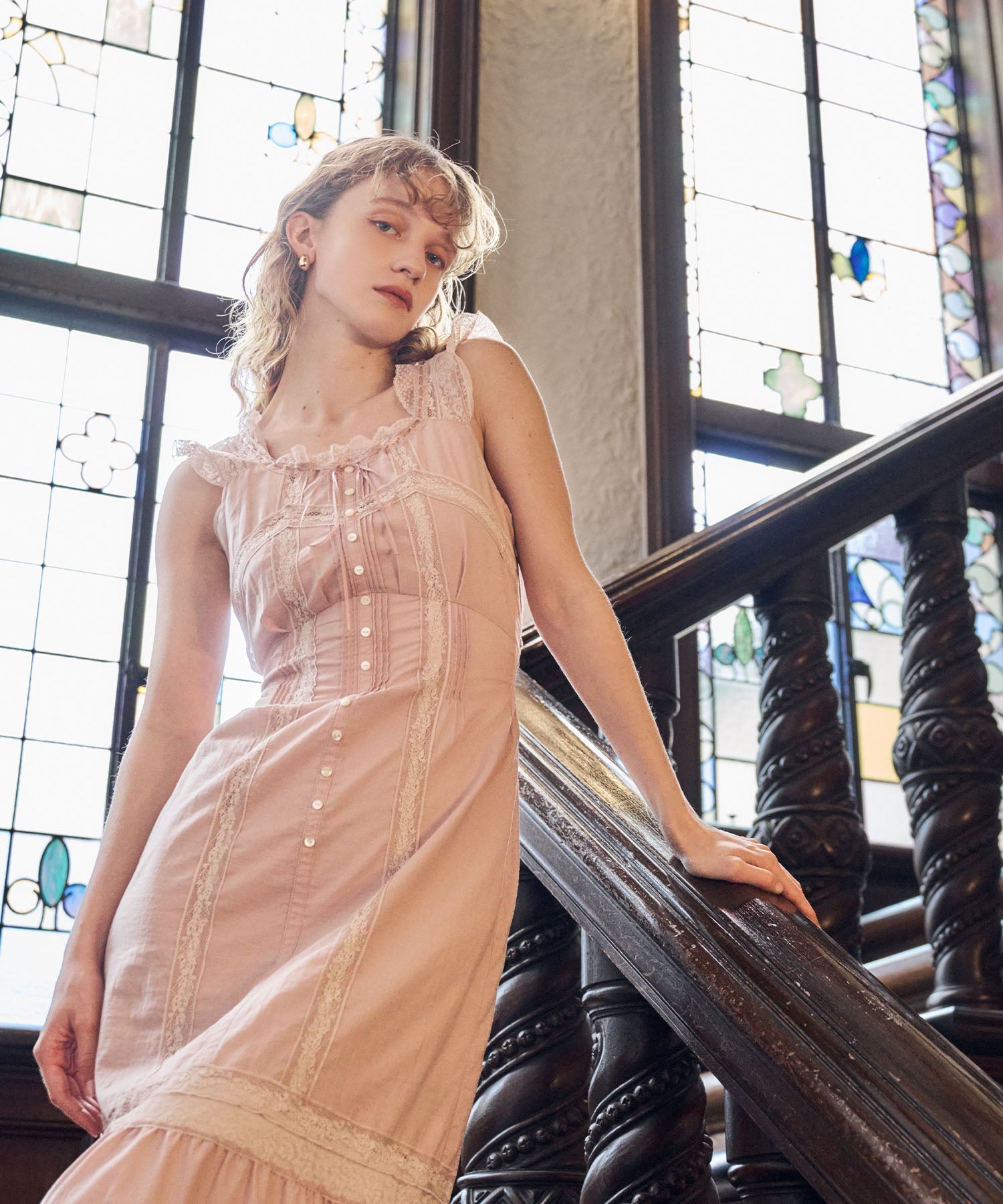 レースMIXヴィクトリアンワンピース