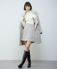 Herringbone mini skirt