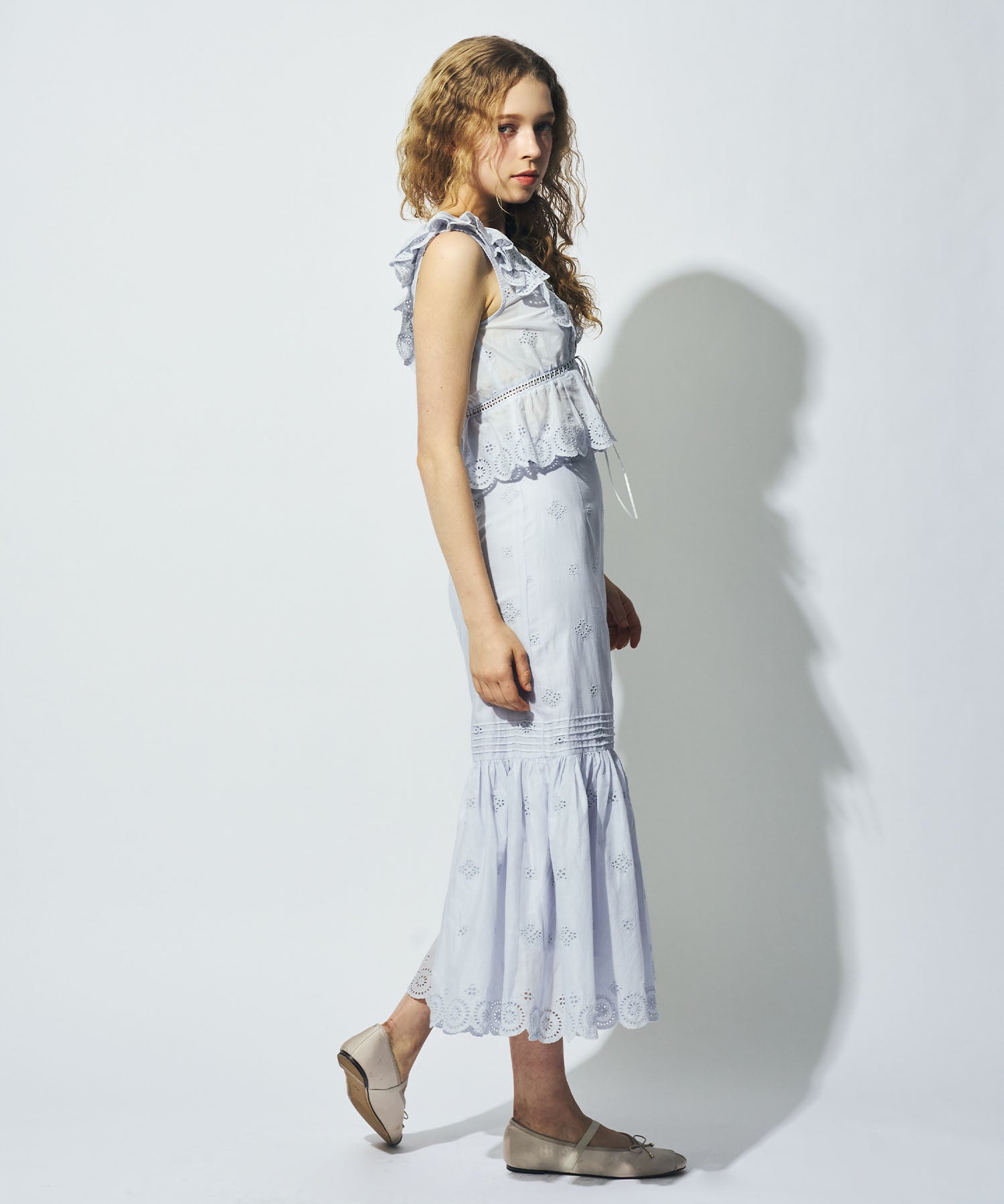 コットンボイルフラワースカート