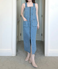 2WAY 繫帶背帶裙