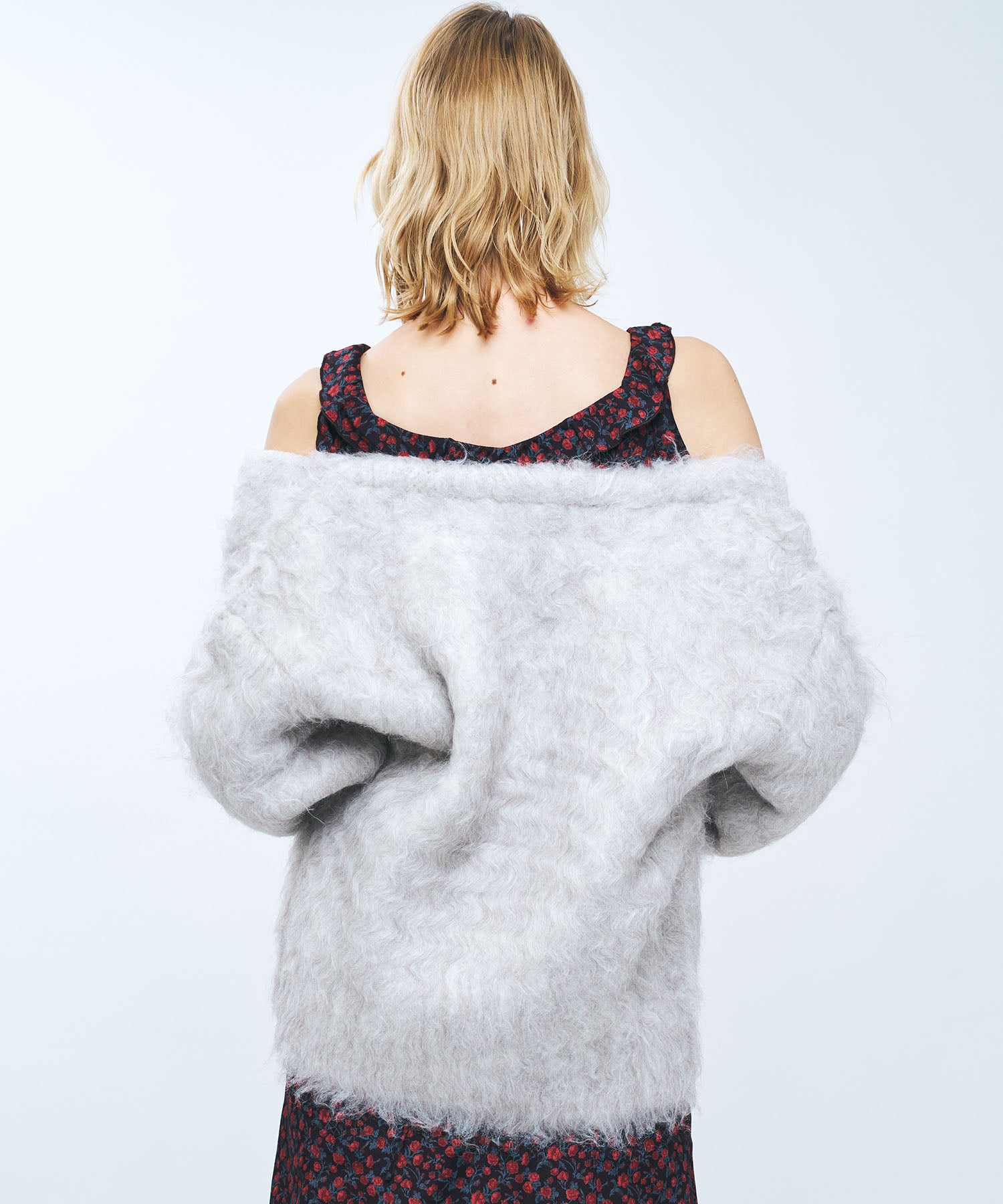 ブラッシュドシャギーカーディガン