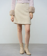 Herringbone mini skirt