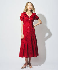 コットンボイルフラワーワンピース