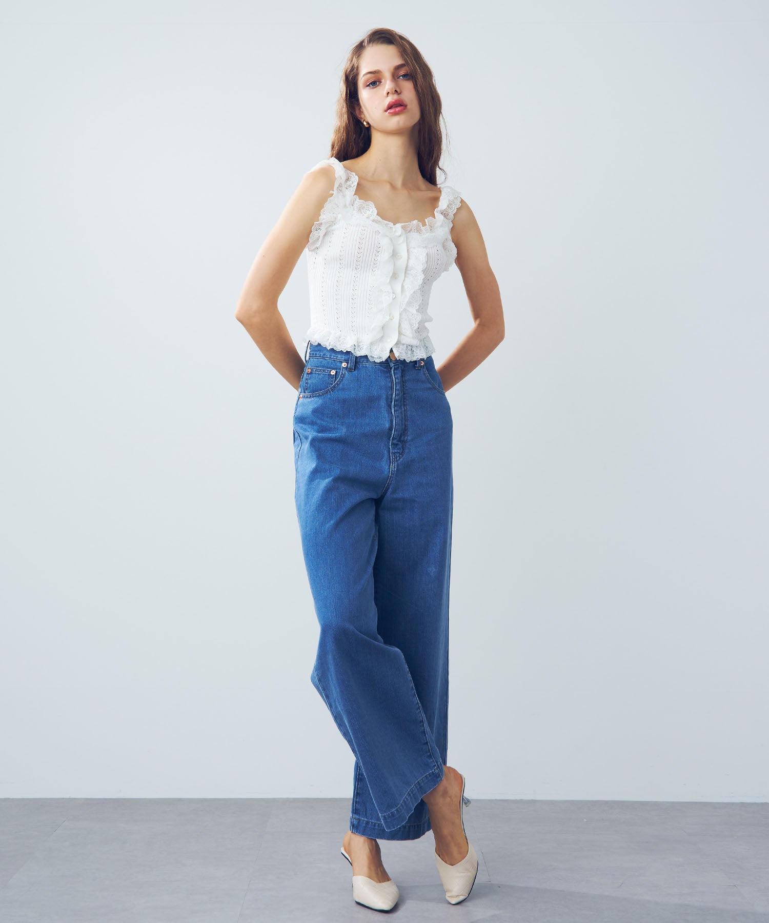 [Pre-order] Heart Pocket Denim Pants