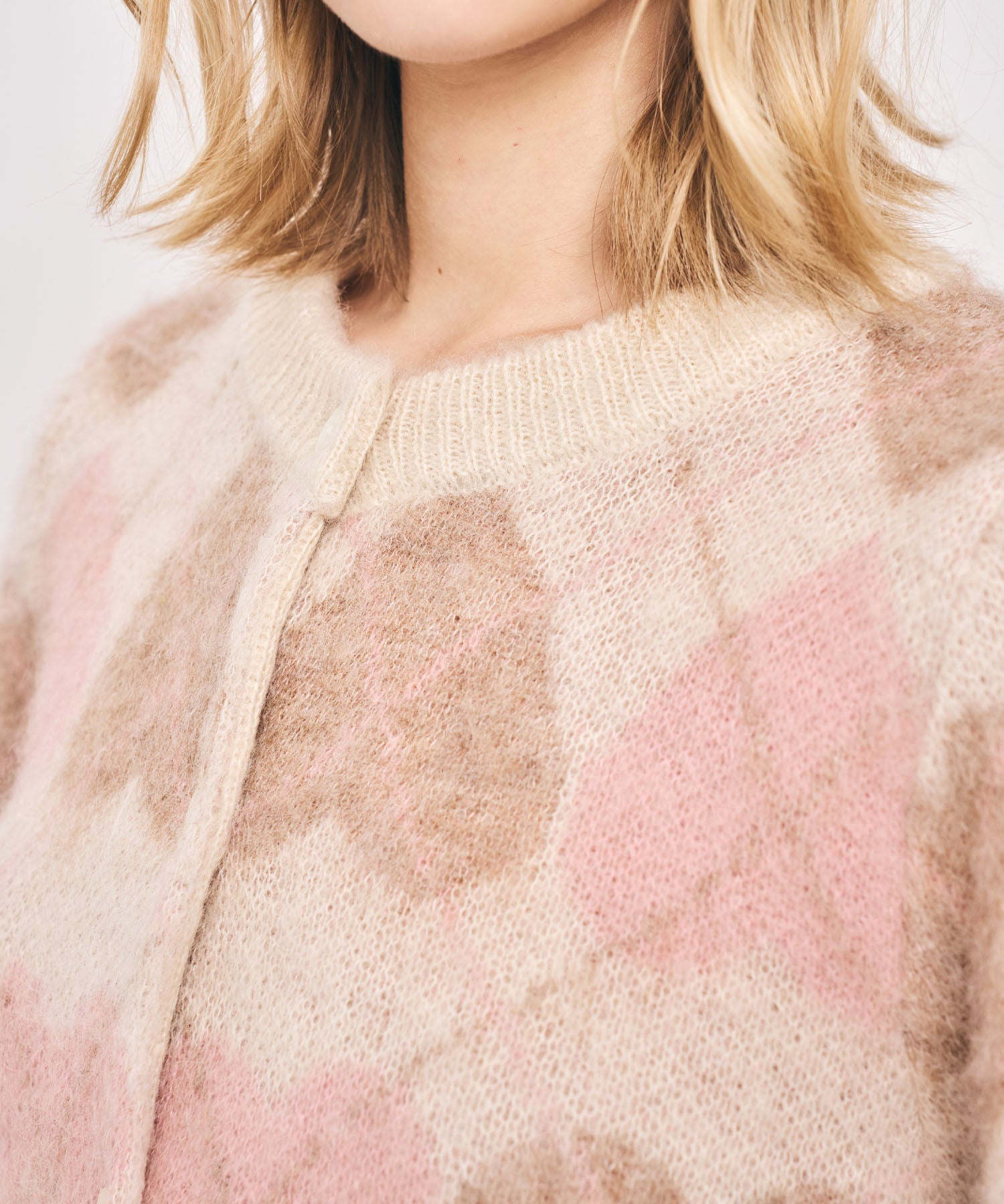 ハートアーガイルカーディガン