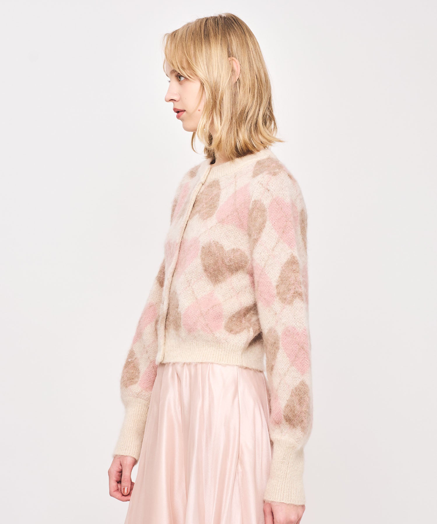 ハートアーガイルカーディガン