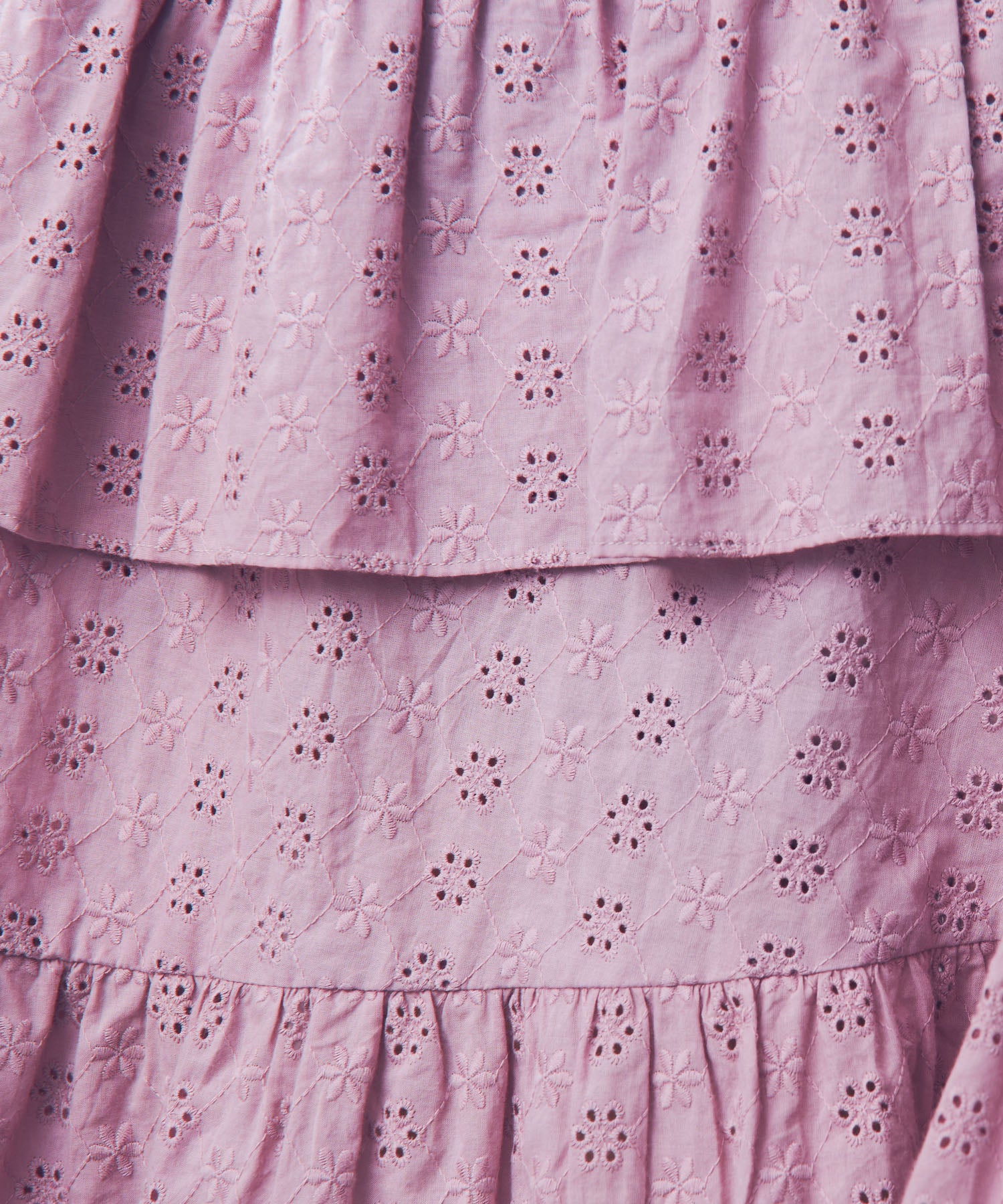 [Pre-order] Cotton lace gathered skirt