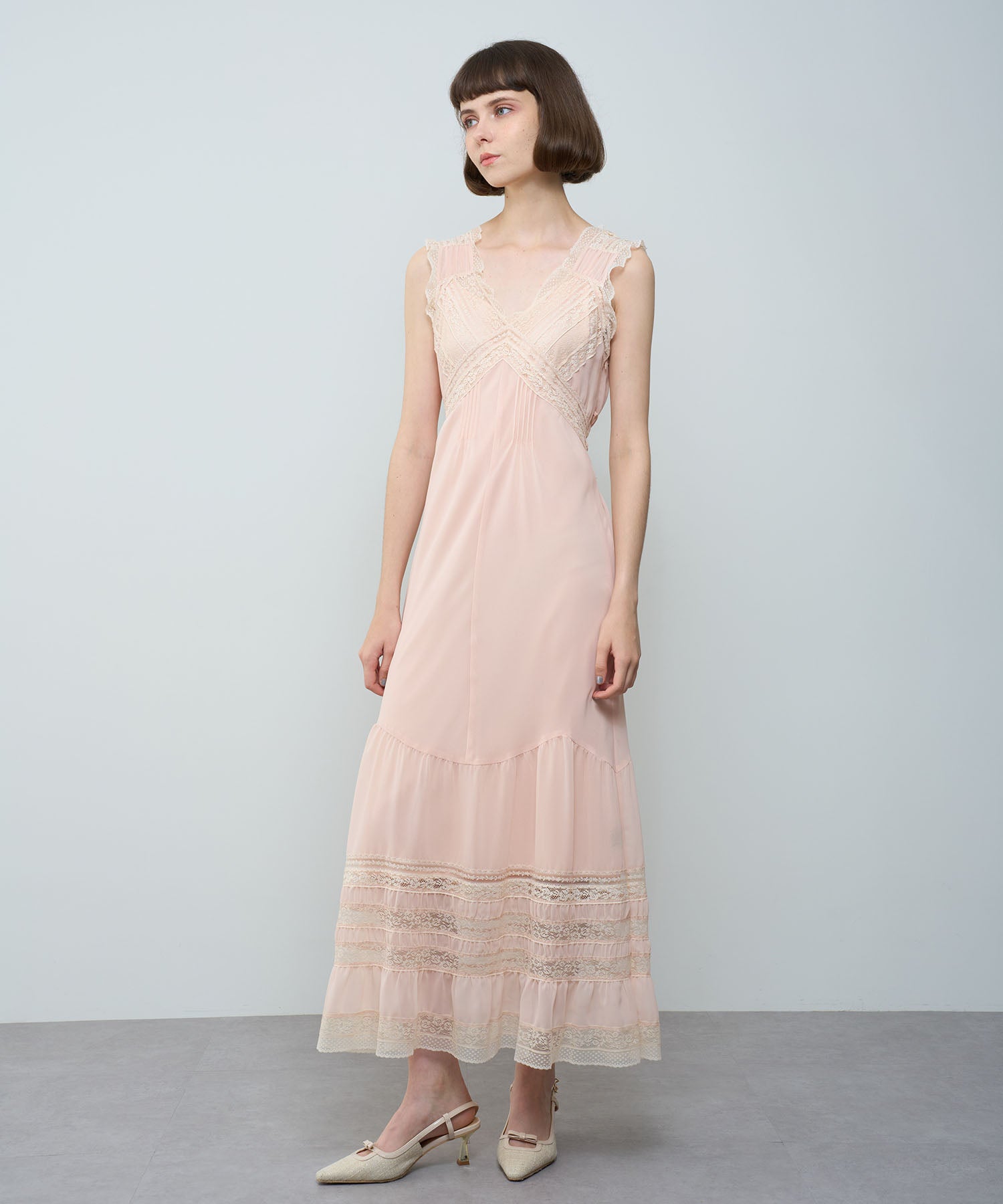 Lace Chiffon Victorian Dress