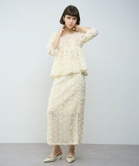 刺繡蕾絲半身裙