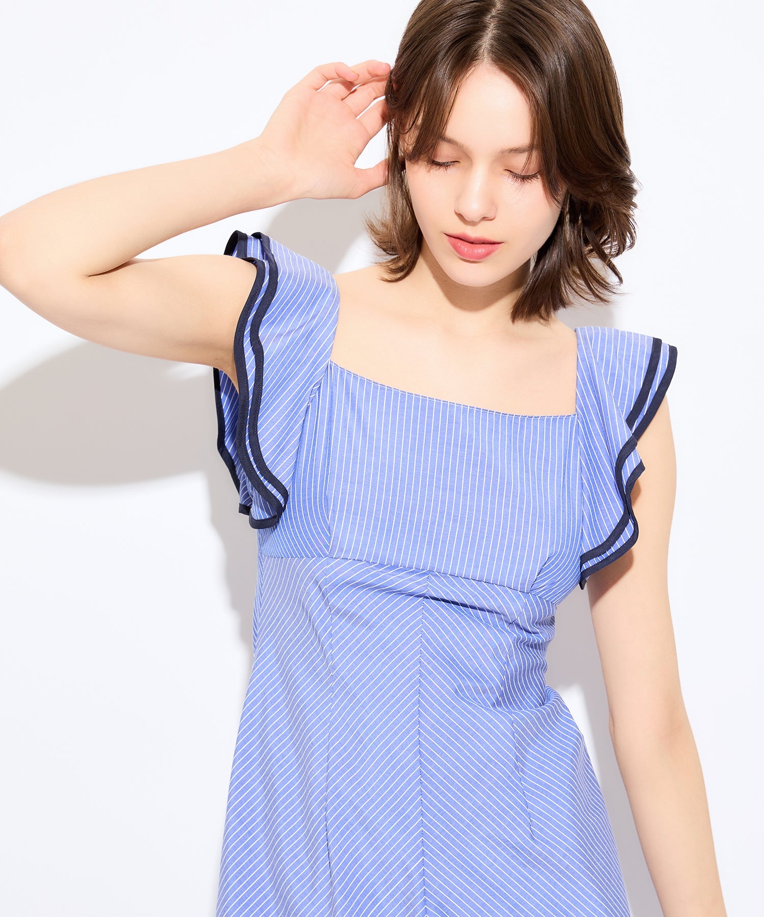 Frill shoulder dress