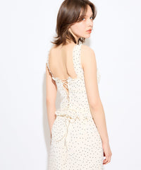Flocked dot bustier