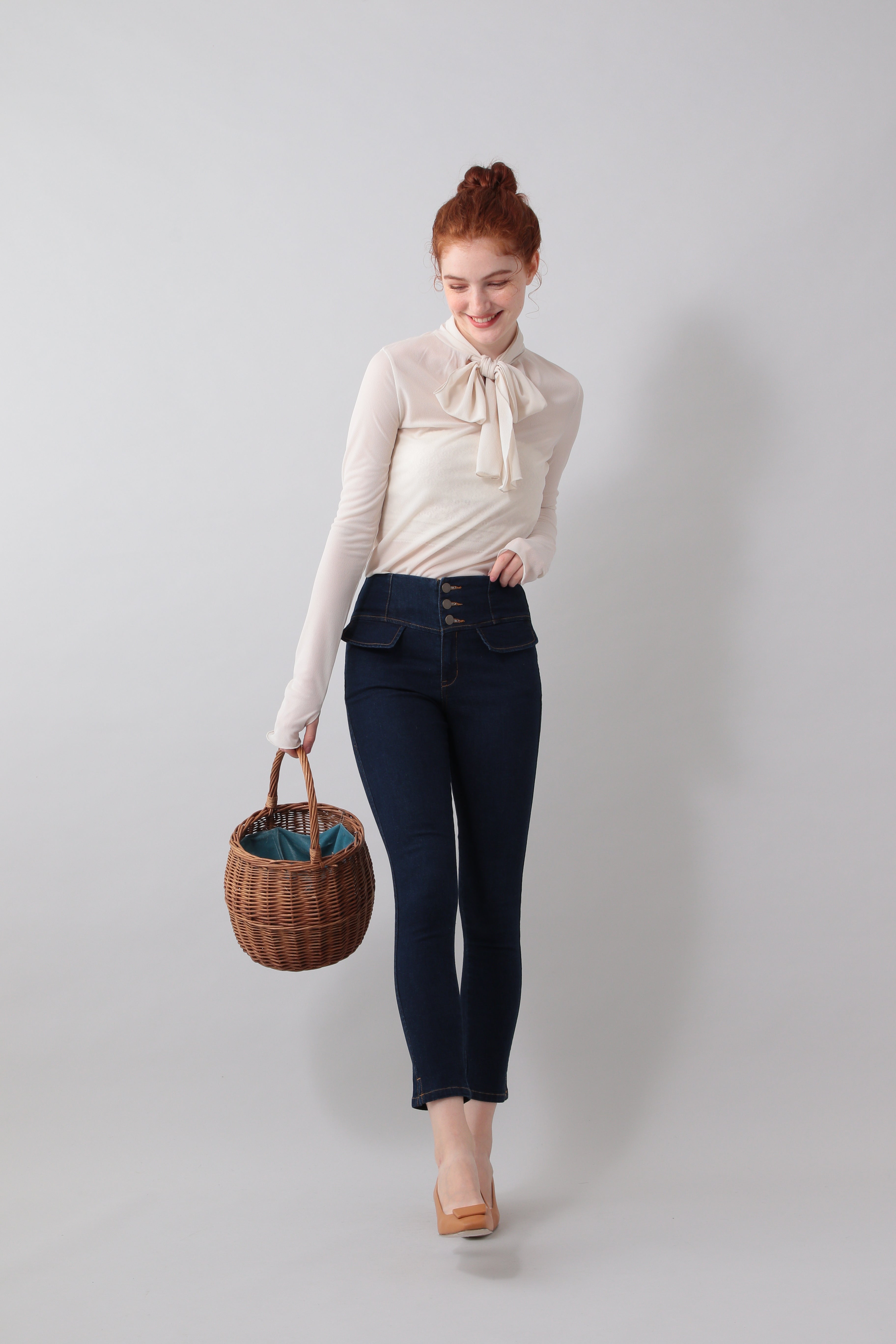 High waist skinny pants