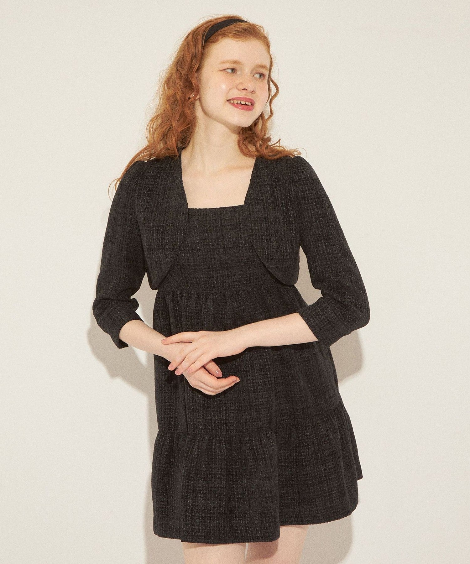 Tweed bolero mini dress