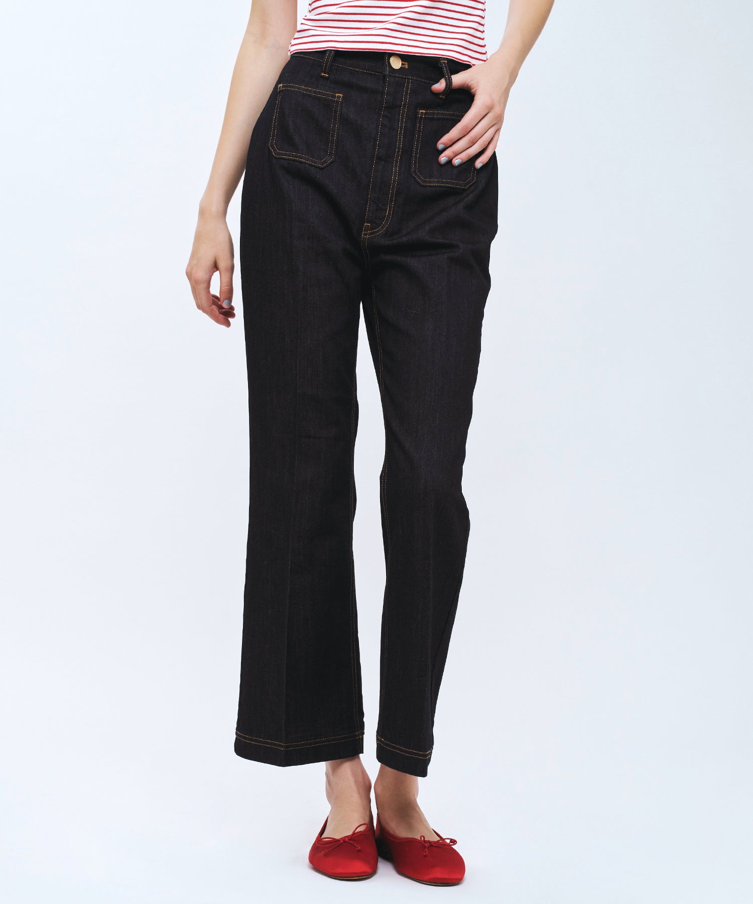 【予約】パッチポケットデニムパンツ