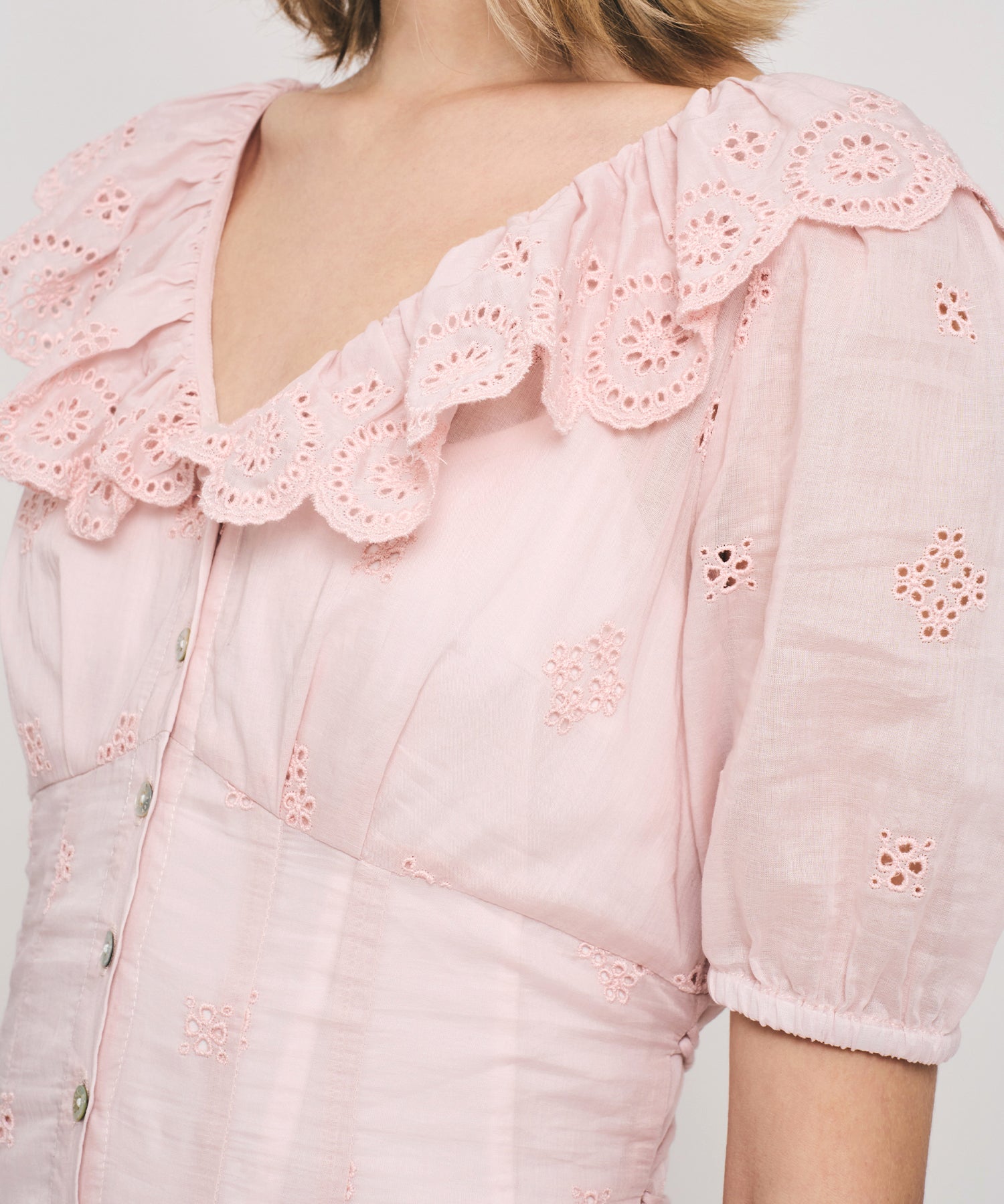 コットンボイルフラワーワンピース