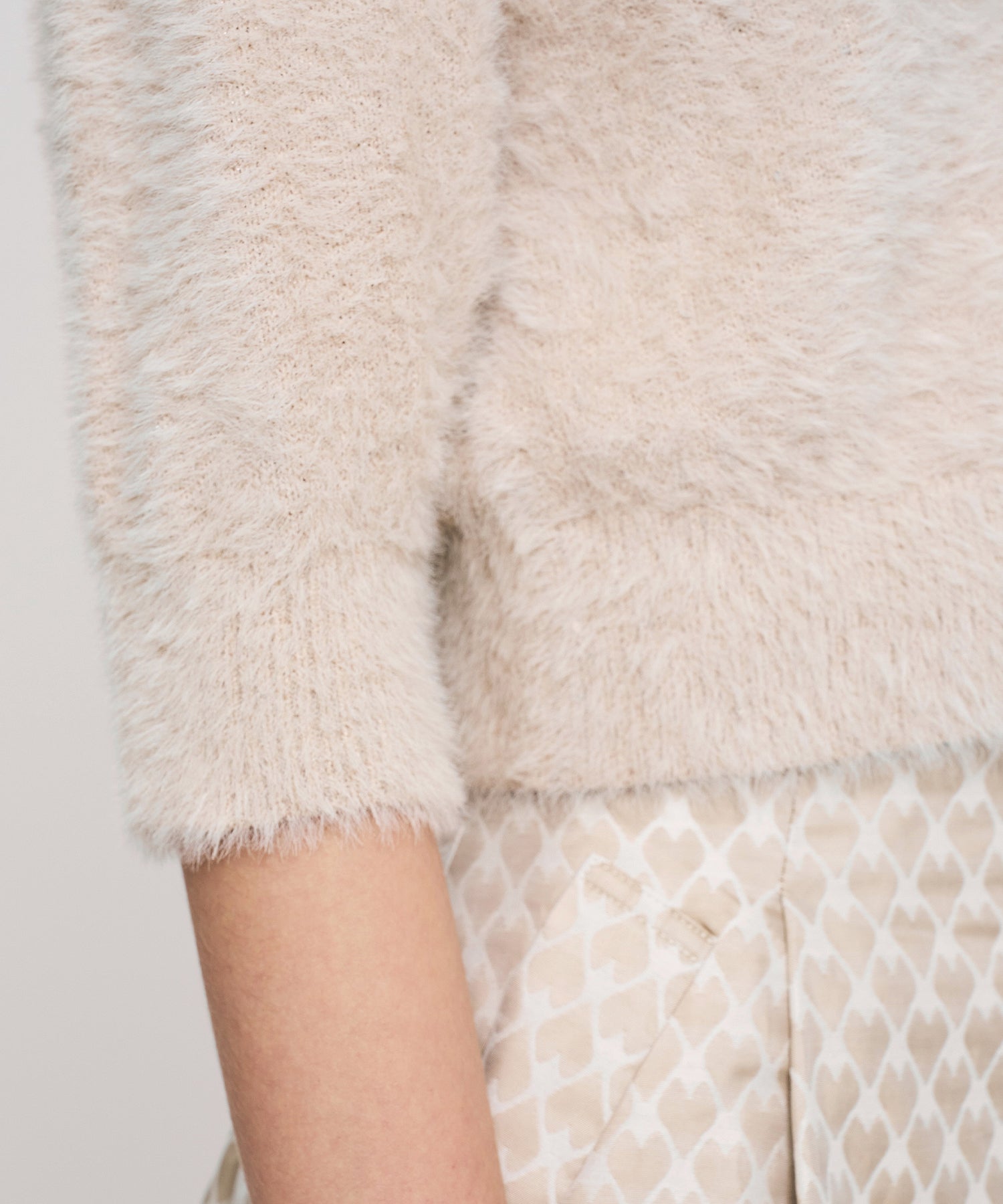 ラメスパンコールフェザーカーディガン