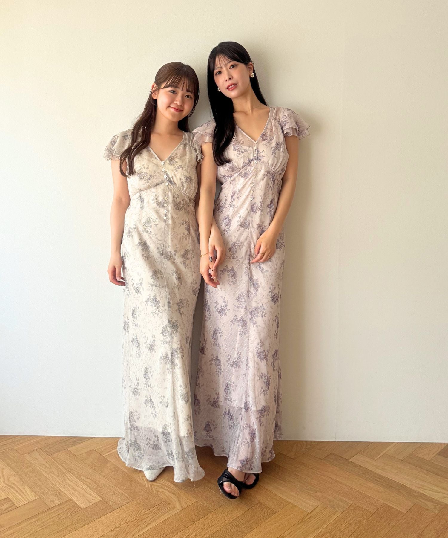 Violetteラメシフォンドレス