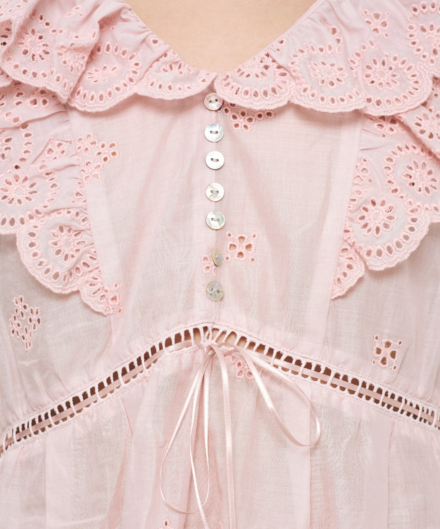 コットンボイルフラワーブラウス