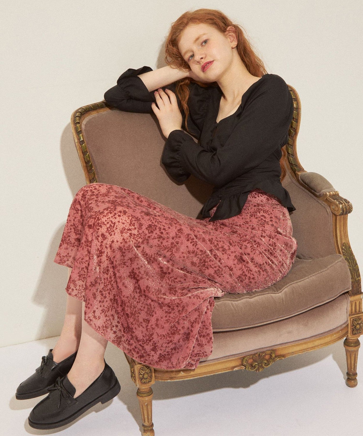 Botanical Velvet Opal Skirt