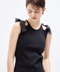 カットアウトリボンカットソー