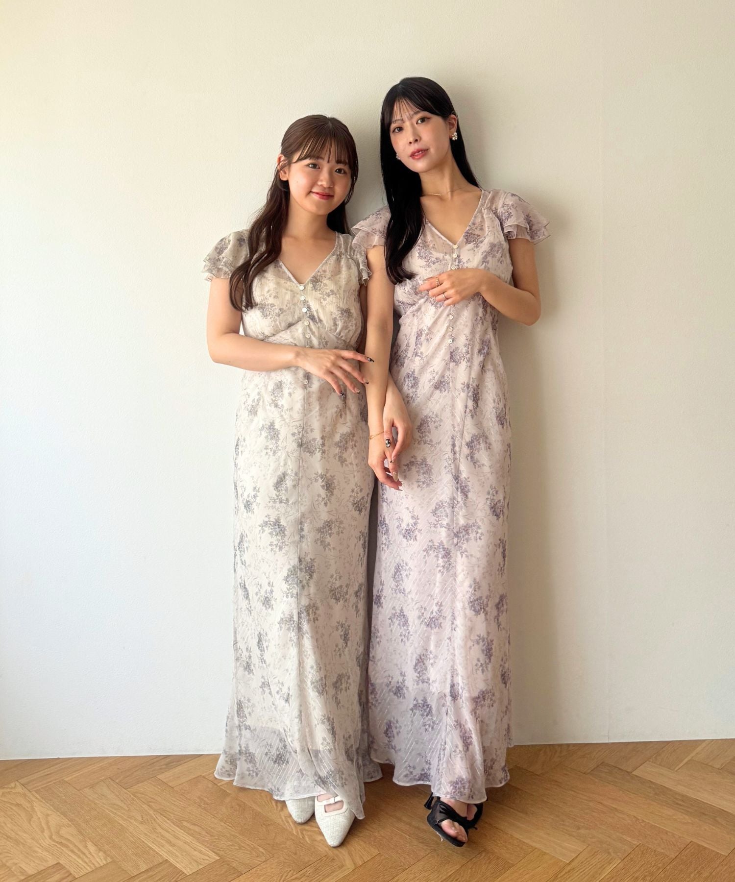 Violetteラメシフォンドレス