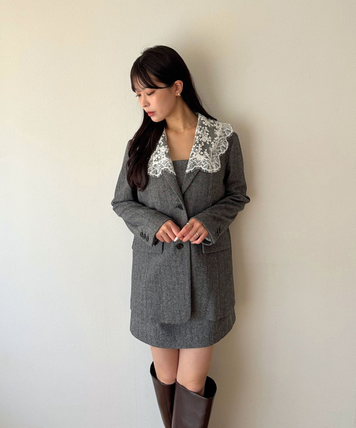 レースカラー2WAYジャケット