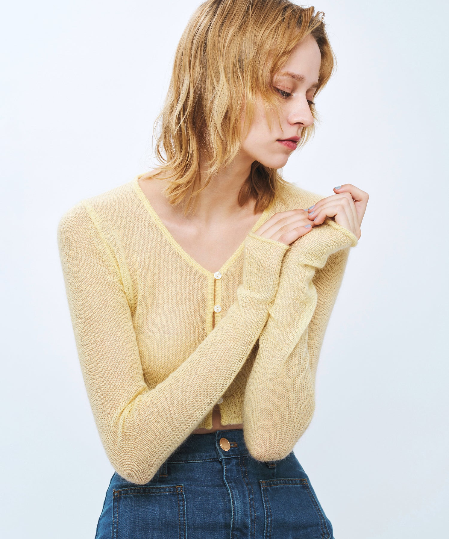 DEICY MECOUTURE キッドモヘヤシアーカーディガン キッドモヘヤシアーカーディガン