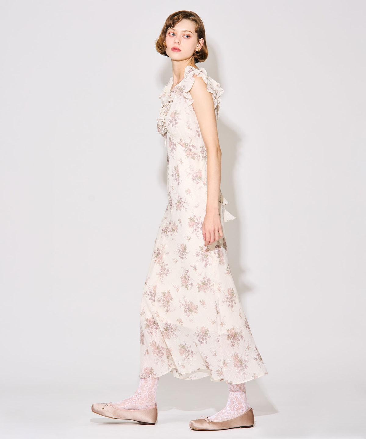 ラメフルールシュシュドレス