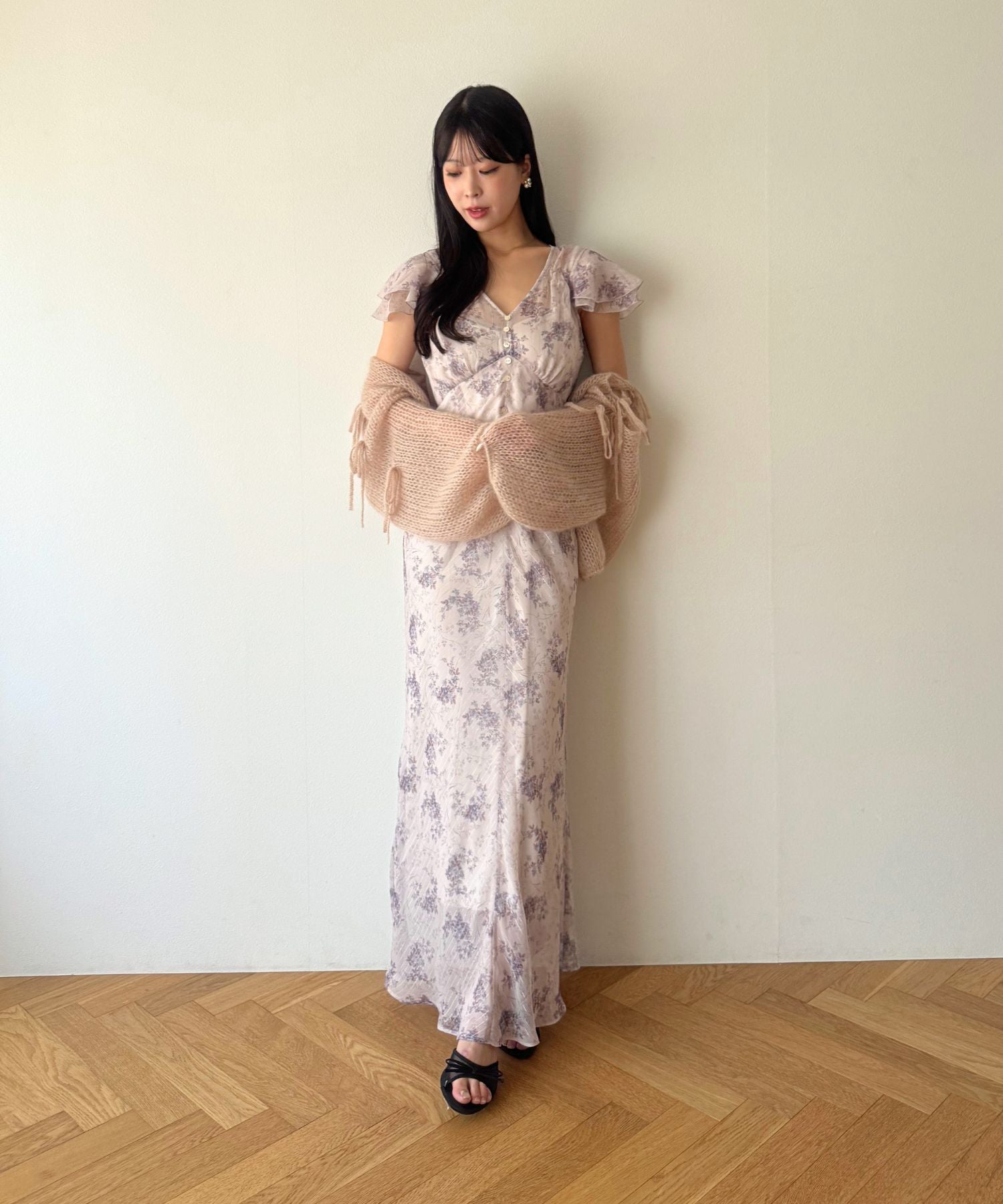 Violetteラメシフォンドレス