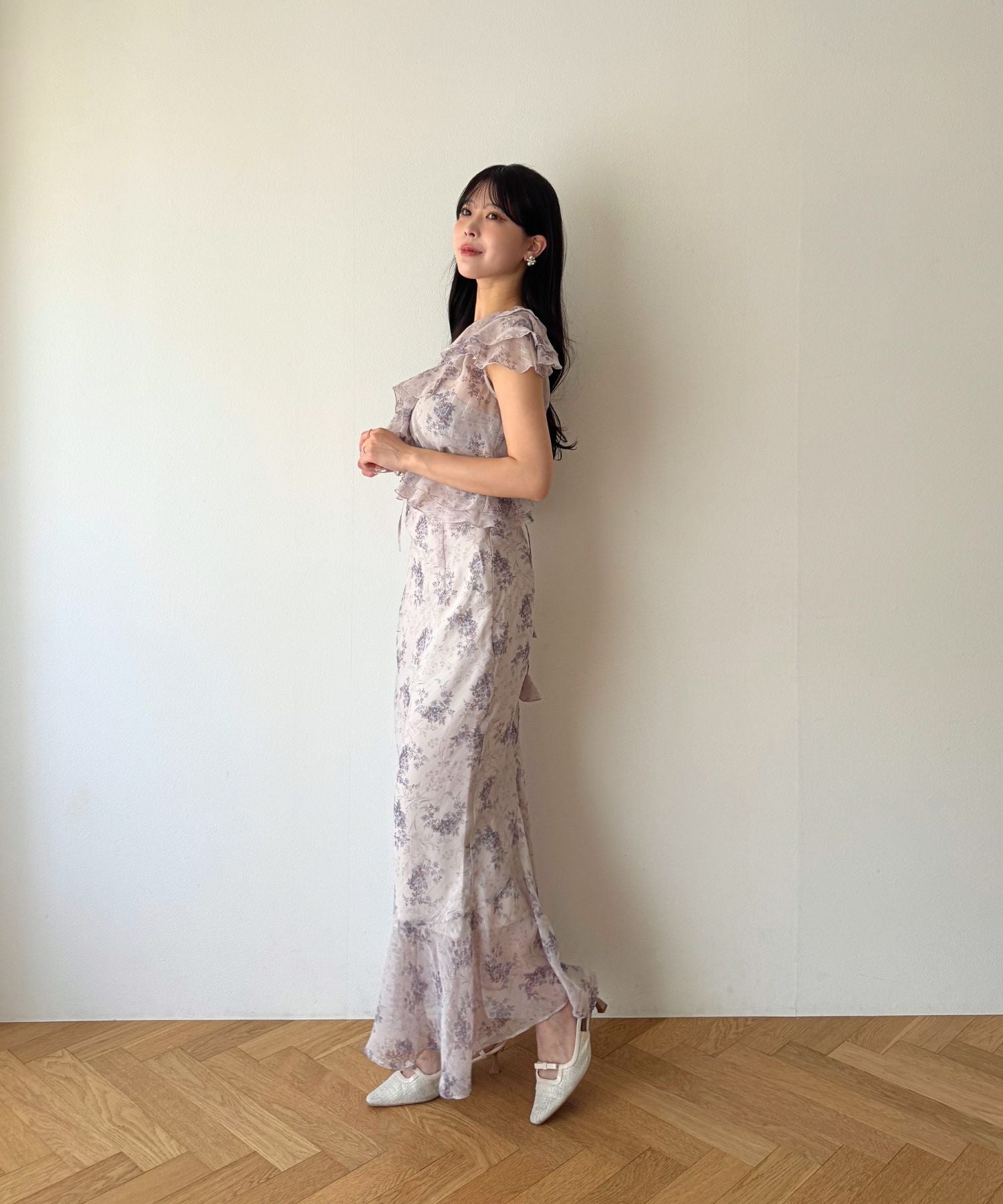 Violetteラメシフォンスカート