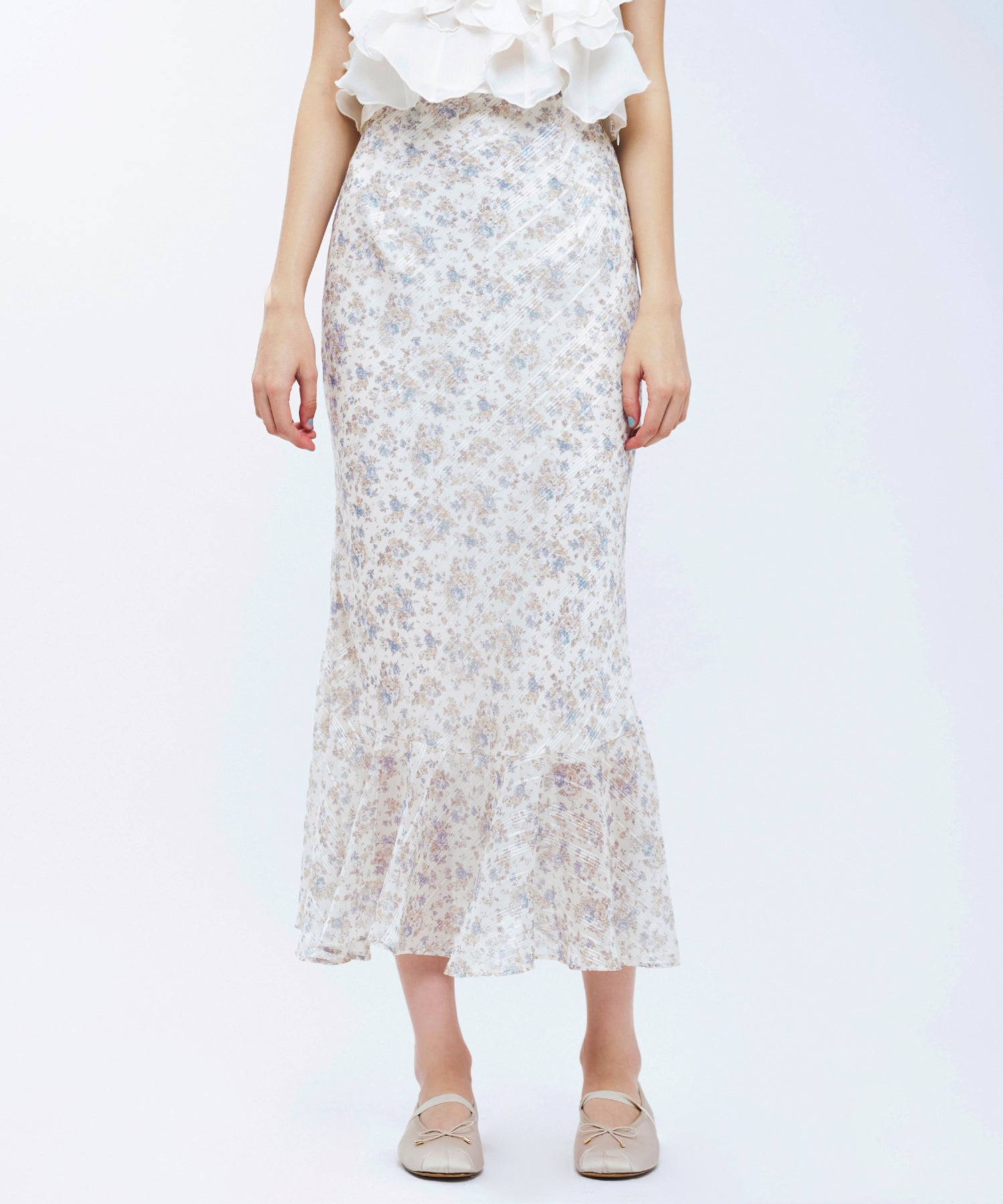 【予約】フルールラメシフォンスカート