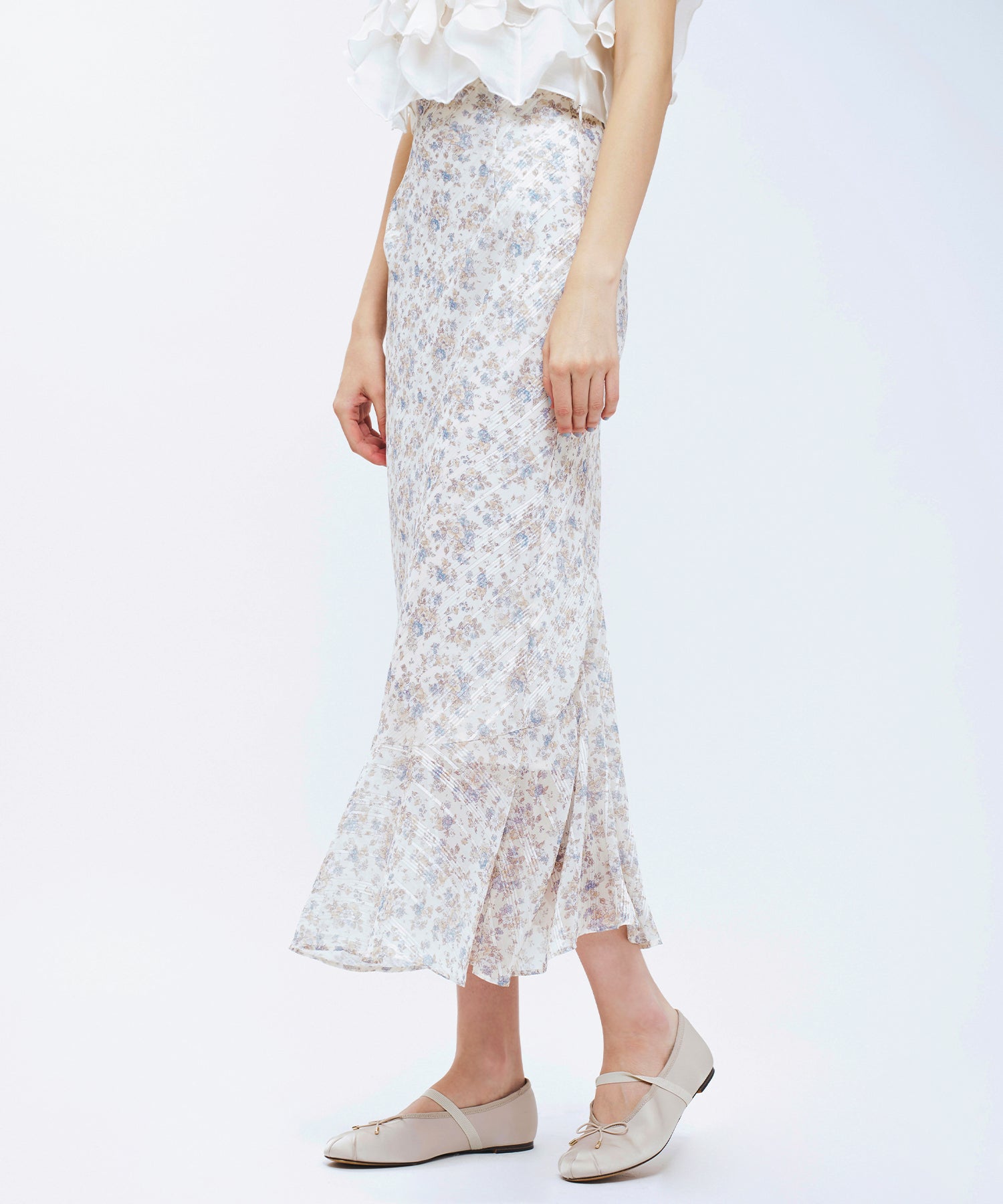 【予約】フルールラメシフォンスカート