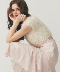 シフォンハート刺繍スカート