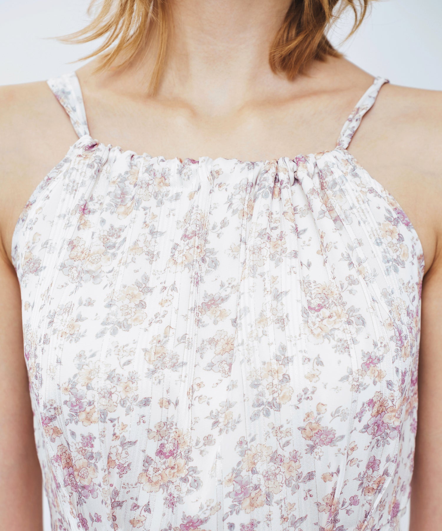 【予約】フルールラメシフォンキャミドレス