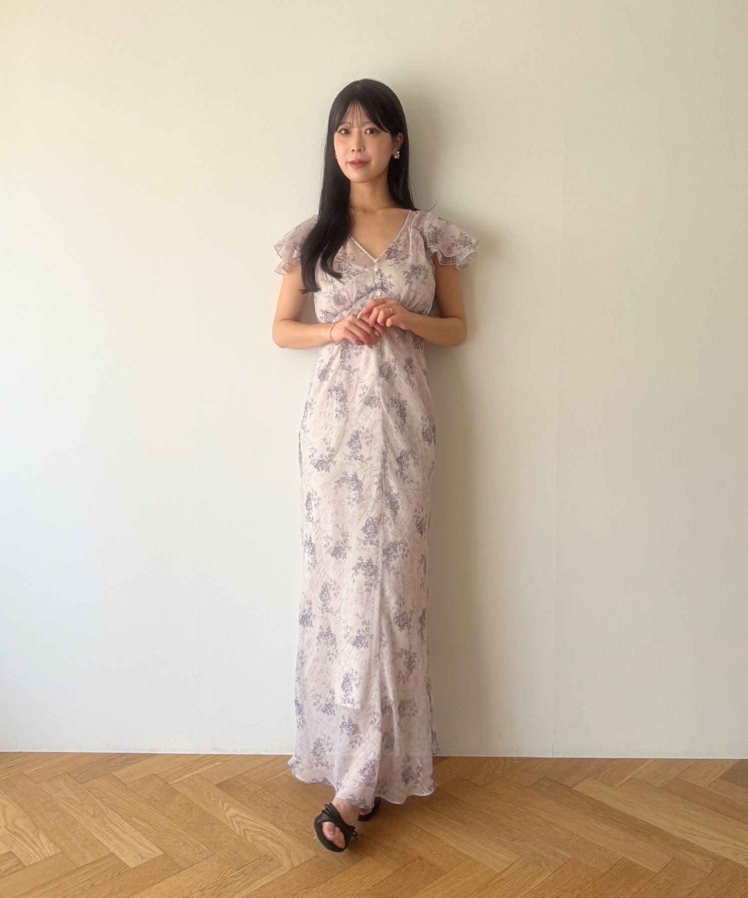 Violetteラメシフォンドレス