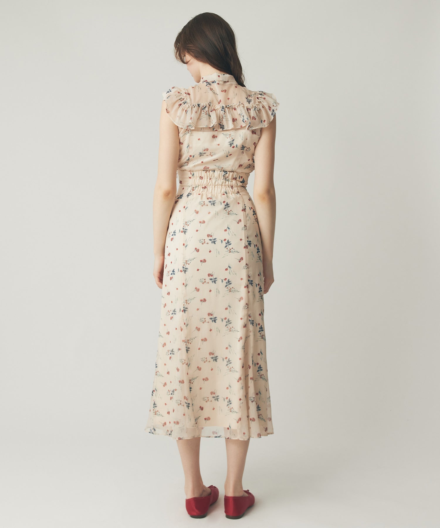 シアーシフォンフラワースカート