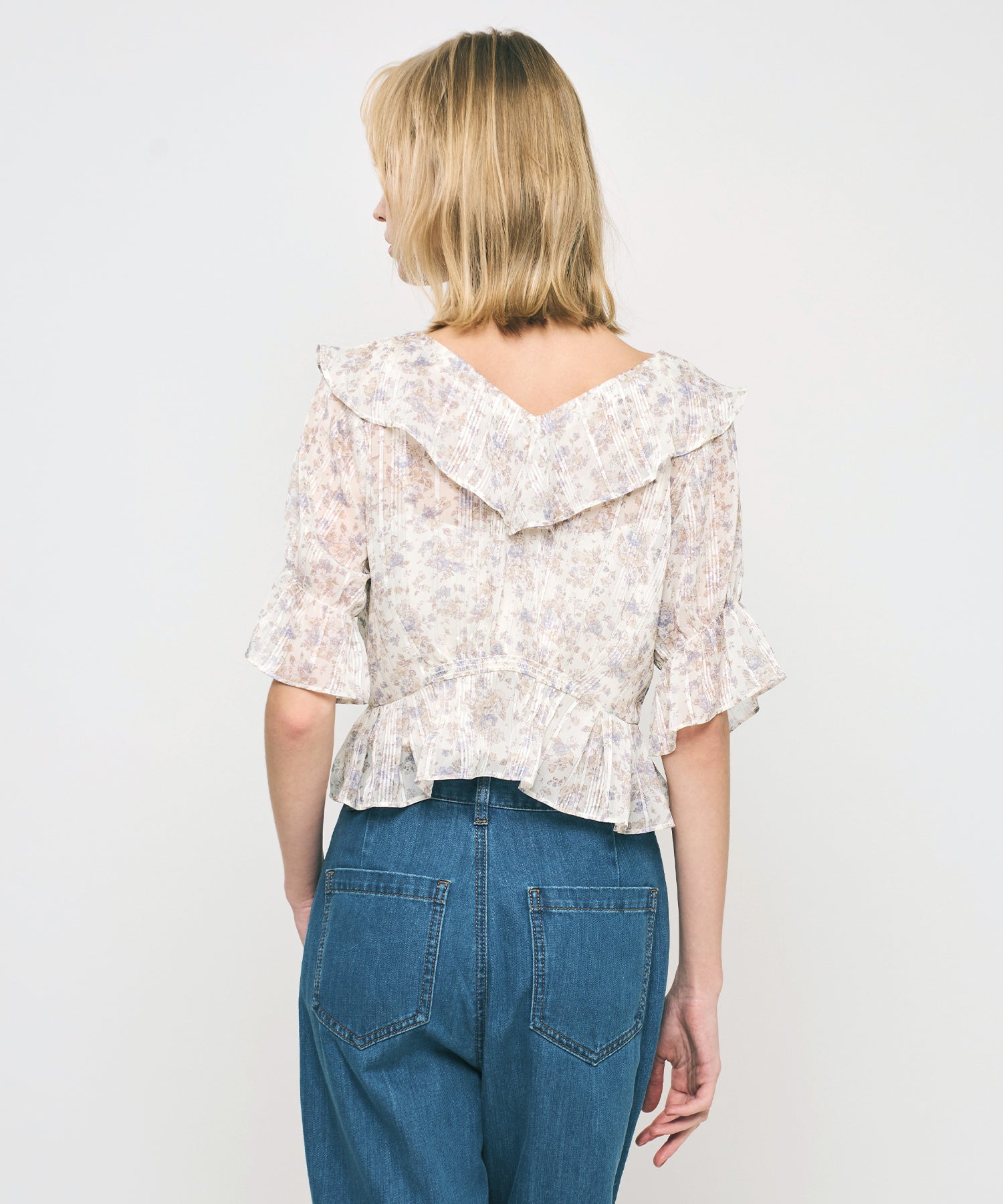 フルールラメシフォンブラウス