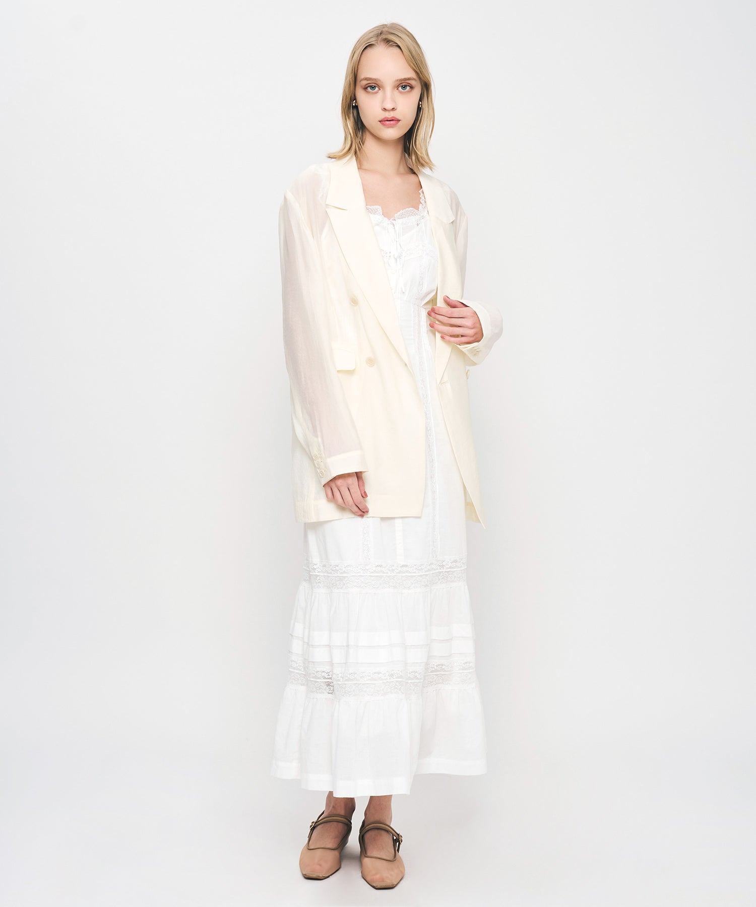 シアーダブルブレストジャケット