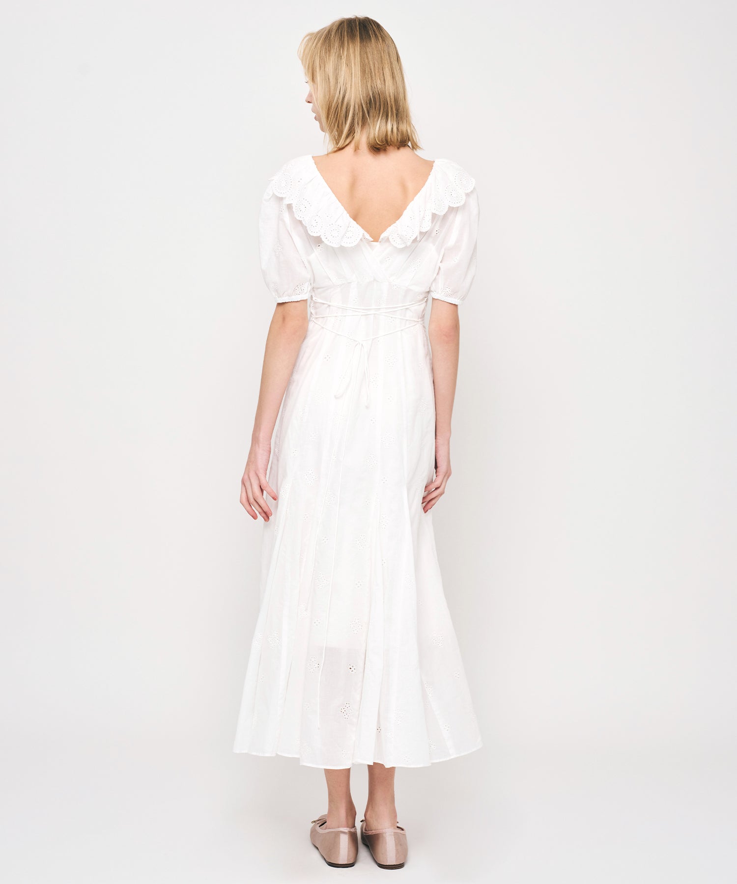 コットンボイルフラワーワンピース