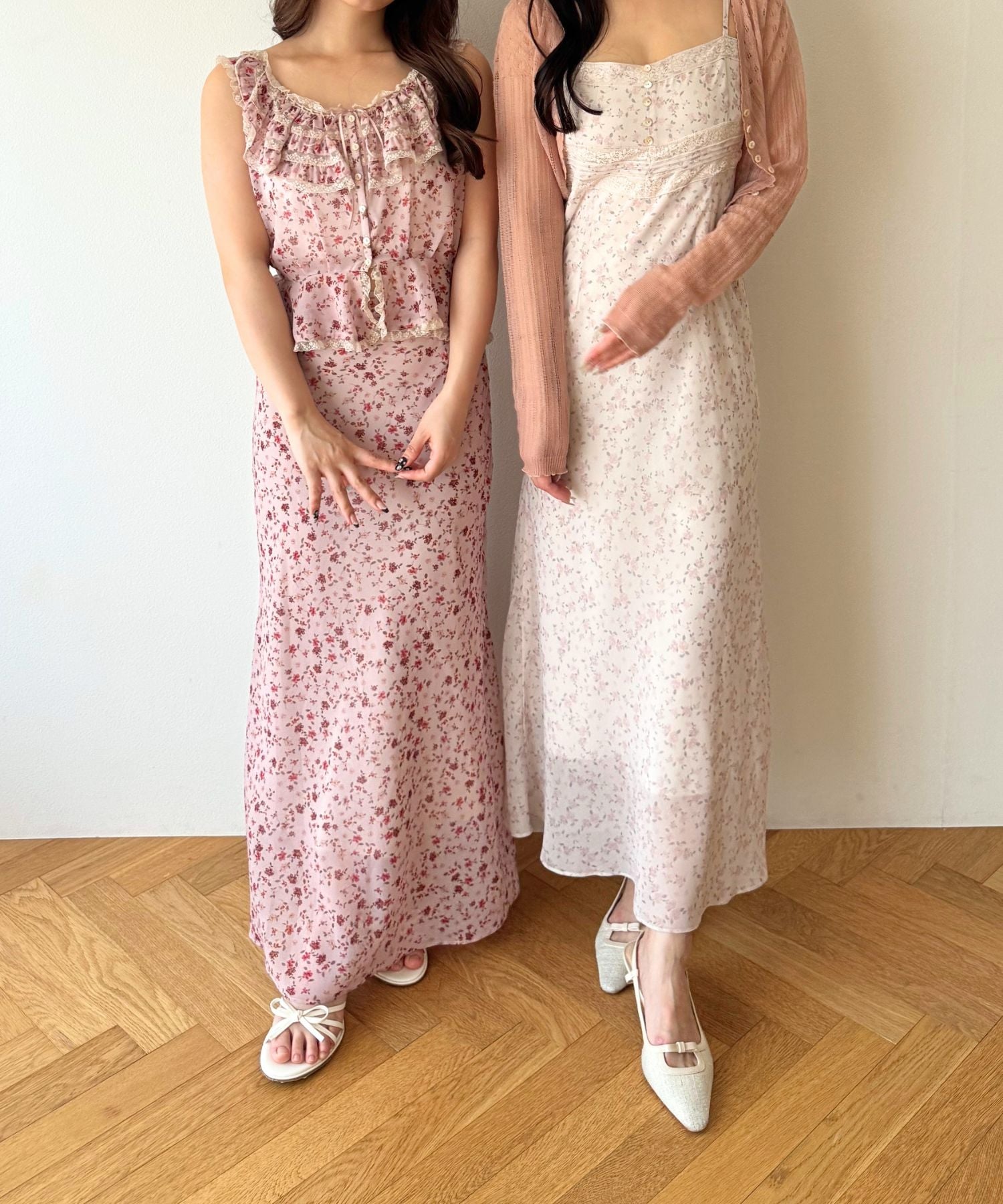 シフォンフルールバイヤススカート