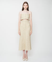 ツイードビスチェセットスカート