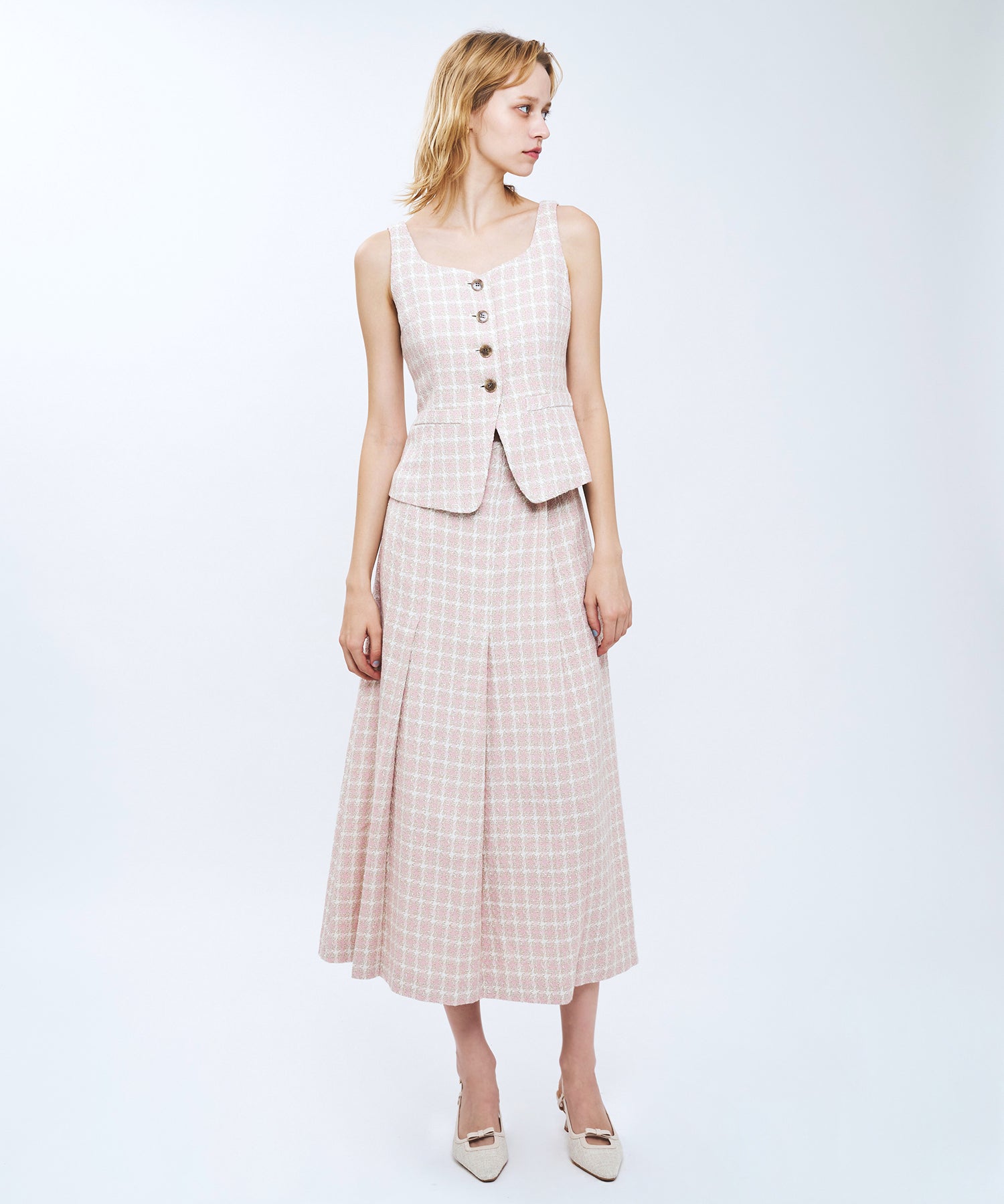 【予約】ドビーチェックタックスカート