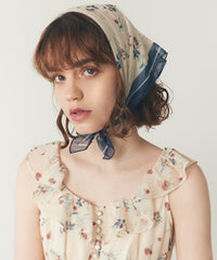 シアーシフォンフラワースカーフ