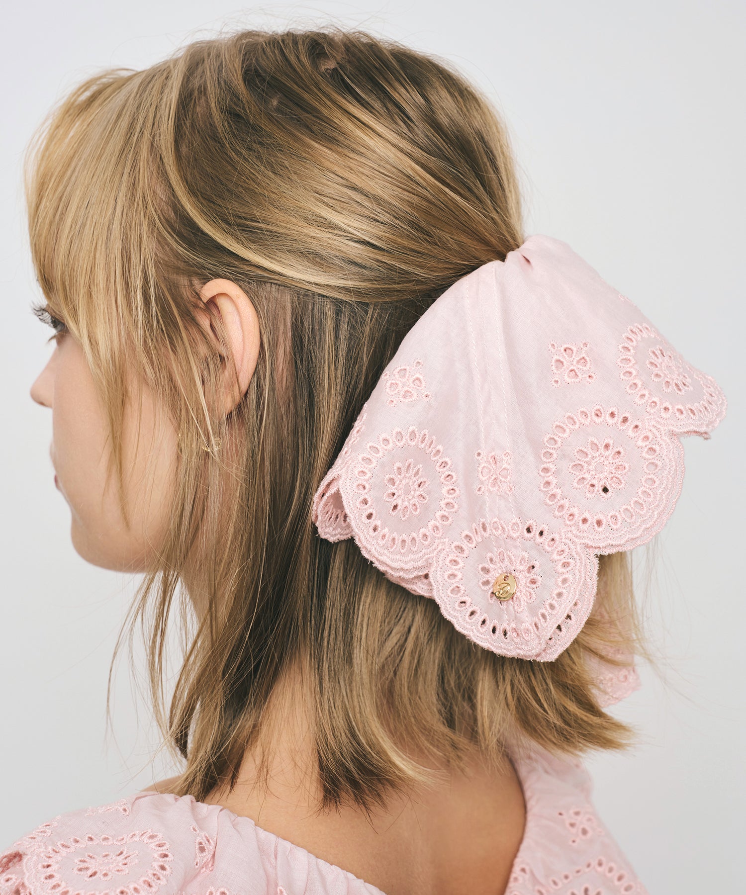 【予約】コットンボイルフラワーシュシュ